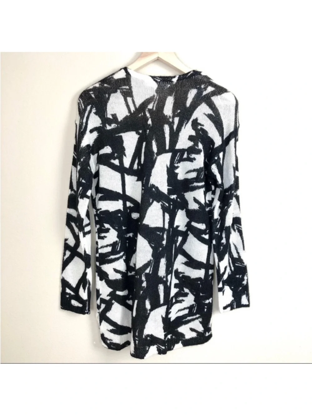 Vince Camuto Black and White Marled Knit Sweater - Picture 2 of 7